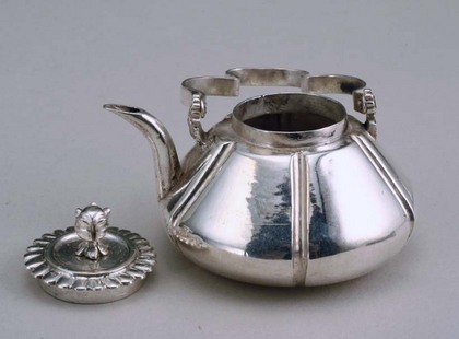 Dutch miniature antique silver kettle